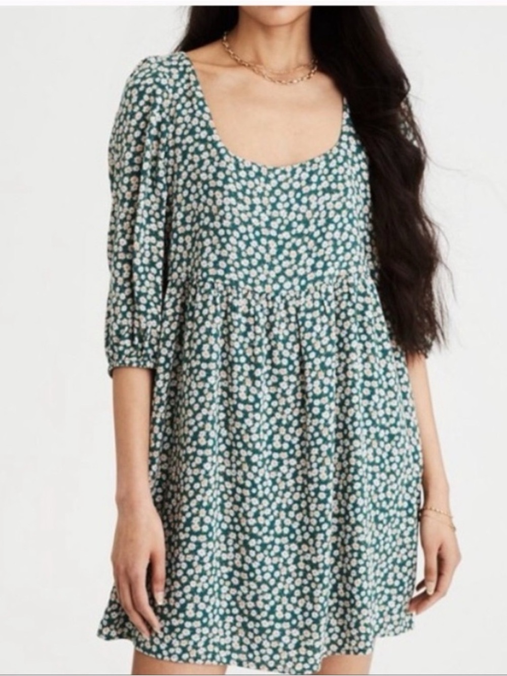 American Eagle. Tie Back Floral Babydoll Dress. Size XL.
